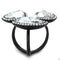 Band Rings TK1619 Black - Stainless Steel Ring with Top Grade Crystal