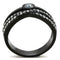 Mens Stainless Steel Rings TK1620 - Stainless Steel Ring with Crystal in Hematite