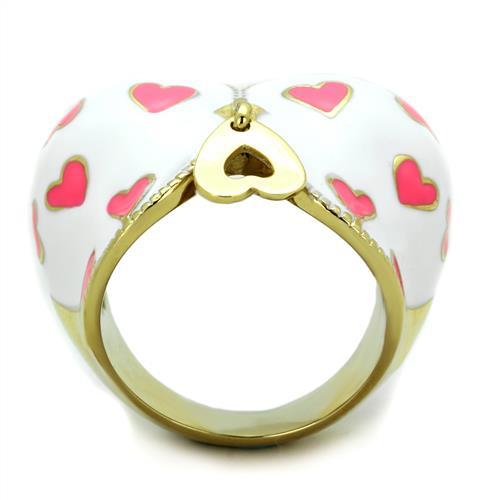 Simple Gold Rings TK1622 Gold - Stainless Steel Ring with Epoxy