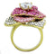 Simple Gold Rings TK1624 Gold - Stainless Steel Ring with AAA Grade CZ