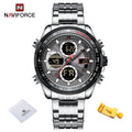 New NAVIFORCE Military Watches for Men Luxury Sport Chronograph Alarm WristWatch Waterproof Quartz Big Clock Digital Male Watch