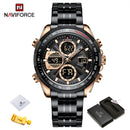 New NAVIFORCE Military Watches for Men Luxury Sport Chronograph Alarm WristWatch Waterproof Quartz Big Clock Digital Male Watch