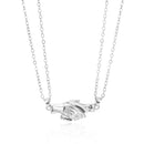 2Pcs/Lot Magnetic Couple Necklace Friendship Heart Pendant Distance Faceted Charm Necklace Women Valentine&
