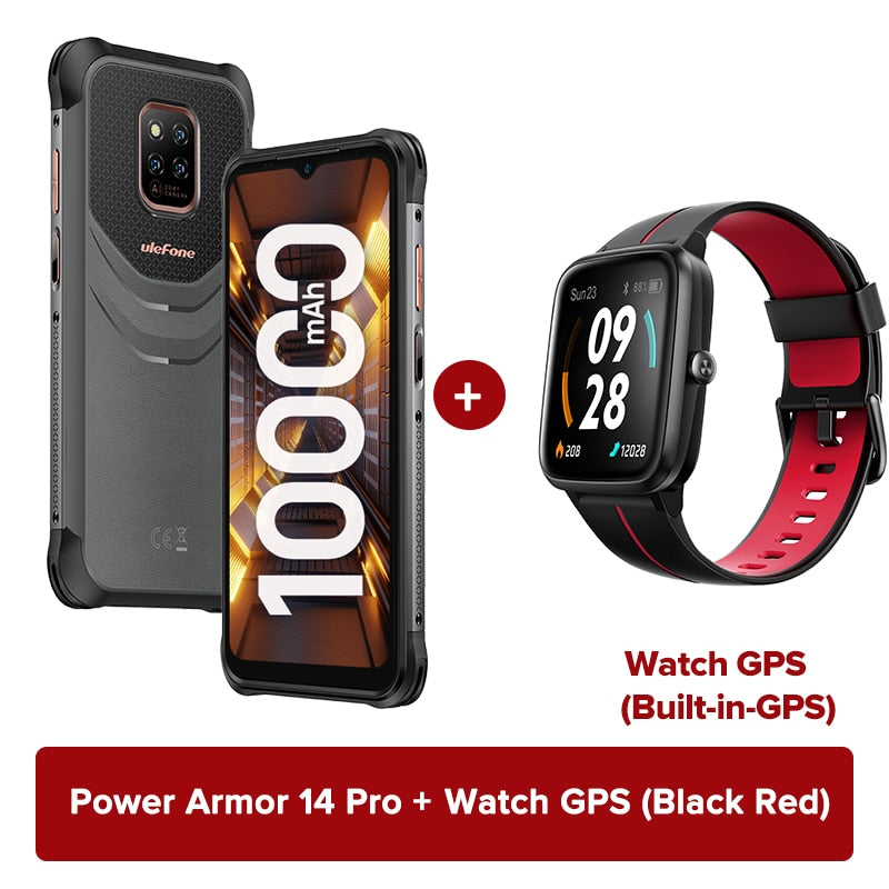 Ulefone Power Armor 14 Pro Rugged Phone 10000mAh Android 12 Waterproof Smartphone 128GB  5G/2.4GWLAN WirelessCharging NFC Global