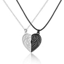 2Pcs/Lot Magnetic Couple Necklace Friendship Heart Pendant Distance Faceted Charm Necklace Women Valentine&