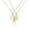 2Pcs/Lot Magnetic Couple Necklace Friendship Heart Pendant Distance Faceted Charm Necklace Women Valentine&