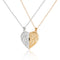 2Pcs/Lot Magnetic Couple Necklace Friendship Heart Pendant Distance Faceted Charm Necklace Women Valentine&