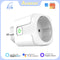Aubess Smart Socket EU 16A/20A AC100-240V Wifi Smart Plug Power Outlet, Alexa Google Home Voice Control, For Tuya Smart Life APP