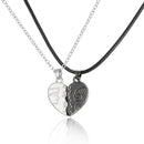 2Pcs/Lot Magnetic Couple Necklace Friendship Heart Pendant Distance Faceted Charm Necklace Women Valentine&