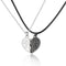 2Pcs/Lot Magnetic Couple Necklace Friendship Heart Pendant Distance Faceted Charm Necklace Women Valentine&