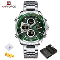 New NAVIFORCE Military Watches for Men Luxury Sport Chronograph Alarm WristWatch Waterproof Quartz Big Clock Digital Male Watch