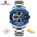 New NAVIFORCE Military Watches for Men Luxury Sport Chronograph Alarm WristWatch Waterproof Quartz Big Clock Digital Male Watch