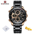 New NAVIFORCE Military Watches for Men Luxury Sport Chronograph Alarm WristWatch Waterproof Quartz Big Clock Digital Male Watch