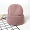 VISROVER 9 Colors Unisex Solid Color Real Rabbit Fur Beanies Winter Hat For Woman Knit Bonnet Acrylic Woman Autumn Warm Skullies