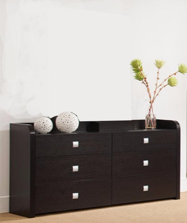 A beautiful Dresser With Six Drawers, Dark Brown.-Dressers-Dark brown-Wood-JadeMoghul Inc.
