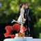 "A Kiss and We're Off!" Figurine Medium Skin Tone (Pack of 1)-Wedding Cake Toppers-JadeMoghul Inc.