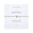 "A Little Baby Boy" Silver Bracelet with Heart Charm (Pack of 1)-Wedding General-JadeMoghul Inc.