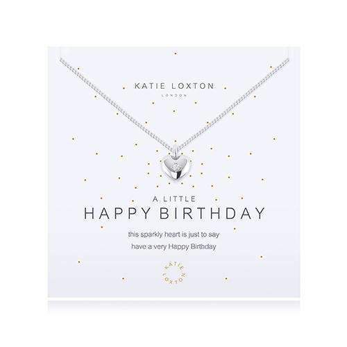 A Little Happy Birthday Silver Necklace (Pack of 1)-Personalized Gifts for Women-JadeMoghul Inc.