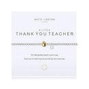 A Little Thank You Teacher Silver Bracelet (Pack of 1)-Personalized Gifts for Women-JadeMoghul Inc.