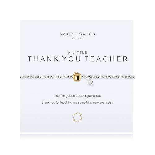 A Little Thank You Teacher Silver Bracelet (Pack of 1)-Personalized Gifts for Women-JadeMoghul Inc.