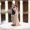 A Sweet Embrace – Bride Embracing Groom Couple Figurine (Pack of 1)-Wedding Cake Toppers-JadeMoghul Inc.