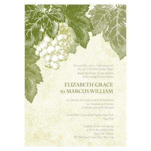 A Wine Romance Invitation Berry (Pack of 1)-Invitations & Stationery Essentials-Willow Green-JadeMoghul Inc.