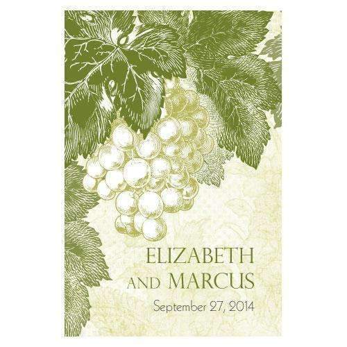 A Wine Romance Large Rectangular Tag Berry (Pack of 1)-Wedding Favor Stationery-Berry-JadeMoghul Inc.