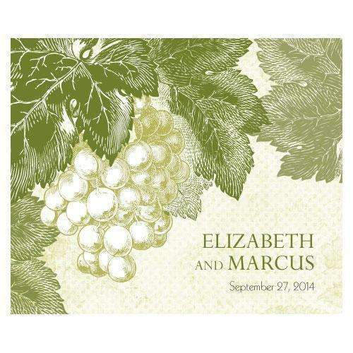 A Wine Romance Rectangular Label Berry (Pack of 1)-Wedding Favor Stationery-Vintage Gold-JadeMoghul Inc.