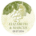 A Wine Romance Small Sticker Berry (Pack of 1)-Wedding Favor Stationery-Vintage Gold-JadeMoghul Inc.