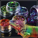 ZKO 2017 hot sell 1 box Chameleon Nail Sequins Glitter holographic powder Dust Dazzling Nails Nail Art Glitter Decorations
