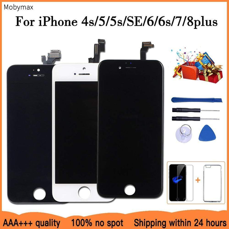 AAA+++LCD Display For iPhone 6 7 8 6S Plus Touch Screen Replacement For iPhone 5 5C 5S SE No Dead Pixel+Tempered Glass+Tools+TPU JadeMoghul Inc. 