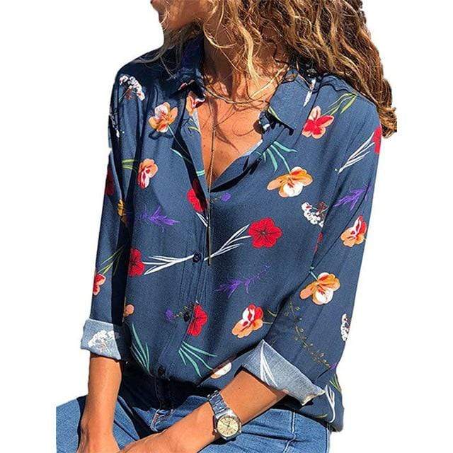Aachoae Women Blouses 2020 Fashion Long Sleeve Turn Down Collar Office Shirt Blouse Shirt Casual Tops Plus Size Blusas Femininas JadeMoghul Inc. 