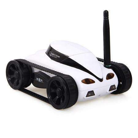 Abbyfrank RC Mini Tank Car IOS Phone Remote Control 777-270 Wifi Spy Tanks Shoot Robot With 0.3MP Camera Toys For Children Adult-White-JadeMoghul Inc.