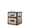 Aberdeen End Table, Vintage Dark Brown Top Grain Leather & Aluminum-Side Tables and End Tables-Brown & Aluminum-Top Grain Leather Aluminum Ply-JadeMoghul Inc.