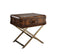 Aberdeen End Table, Vintage Mocha (Brown) Top Grain Leather-Side Tables and End Tables-Brown-Leather Ply Stainles Steel-JadeMoghul Inc.