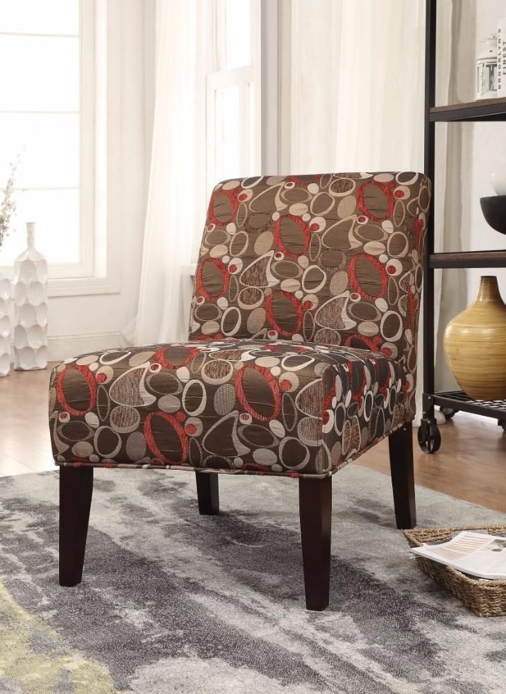 Aberly Accent Chair, Stylish Fabric Print-Armchairs and Accent Chairs-Multicolor-RBW & Solid Wood Foam Fiber: Polyester-JadeMoghul Inc.