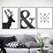 Abstract Minimalist Symbol Canvas Painting Black White Nordic Scandinavian Wall Art Picture Poster Print Living Room Home Decor-10x15cm no frame-design 1-JadeMoghul Inc.