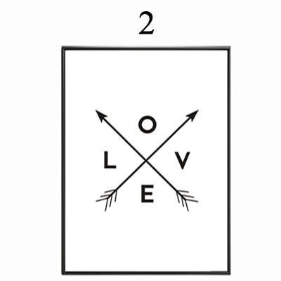 Abstract Minimalist Symbol Canvas Painting Black White Nordic Scandinavian Wall Art Picture Poster Print Living Room Home Decor-10x15cm no frame-design 2-JadeMoghul Inc.