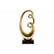 Abstract Sculpture decor on Base Polished Chrome Finish Gold - Benzara-Sculptures-Gold-JadeMoghul Inc.