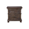 Acacia Wood Nightstand with 2 Drawer Brown-Nightstands and Bedside Tables-Brown-Acacia Solids-JadeMoghul Inc.