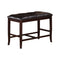 Accent and Storage Benches Rubber Wood High Bench with Tufted Upholstery Brown Benzara