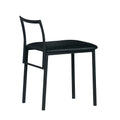 Accent Chairs Polyurethane Upholstered Armless Chair With Metal Tube Back Support, Black Benzara