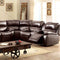 Accent Chairs RUTH Transitional Corner Chair, Brown Color Benzara