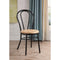 Accent Chairs Set of Two Wood & Metal Side Chairs, Black & Natural Wood Brown Benzara