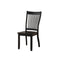 Transitional Style Wooden Side Chair with Slatted Backrest, Set of 2, Black