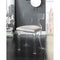 Accent Chairs Velvet Upholstered Acrylic Accent Chair with Mid Backrest, Gray and Clear Benzara