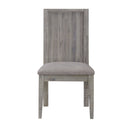 Wooden Chair with Fabric Upholstered Seat, Gray