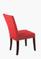 Wooden Side Chair With Fabric Upholstery, Red, Set Of 2