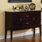 Accent Chests and Cabinets Plywood Poplar Wood Buffet Server, Espresso Benzara