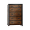 Accent Chests and Cabinets Plywood, Poplar Wood & Pine Veneer Chest, Brown Benzara